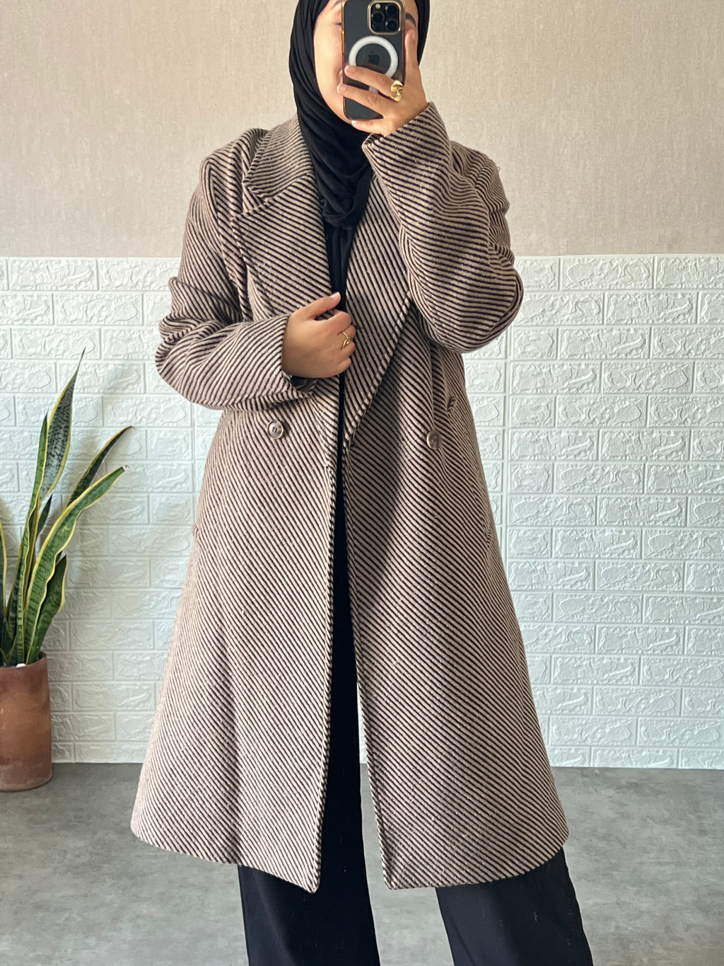 Manteau Rayé