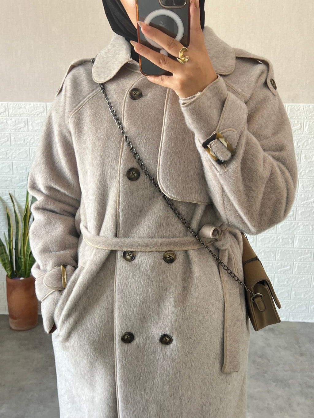 Manteau peau de lapin